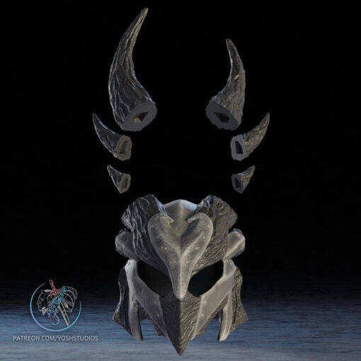 Skyrim Daedric Helmet STL 3D File - Image 9