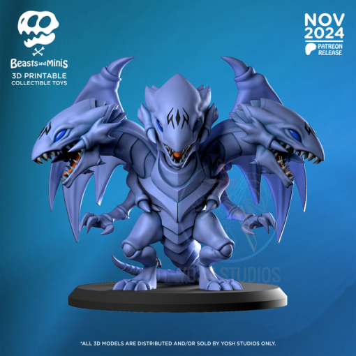 Blue Eyes Ultimate Dragon 3D Printer STL File - Image 3