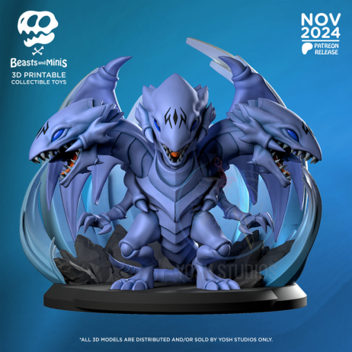 Blue Eyes Ultimate Dragon 3D Printer STL File