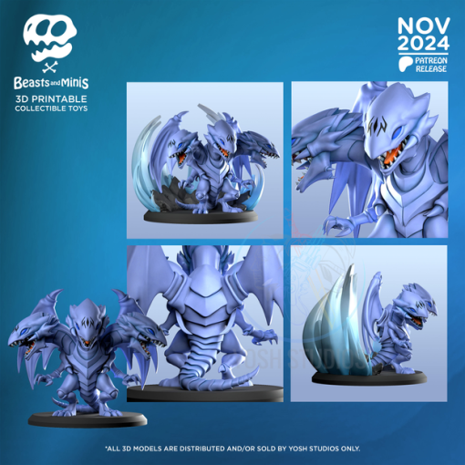 Blue Eyes Ultimate Dragon 3D Printer STL File - Image 2