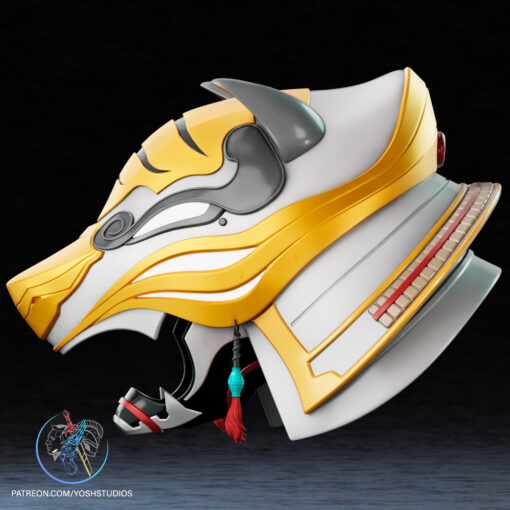 Sengoku White Tigress Helmet 3D Printer STL File - Image 8