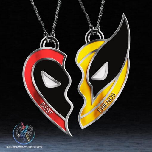 Wolverine & Deadpool Necklace 3D Printer File STL - Image 2