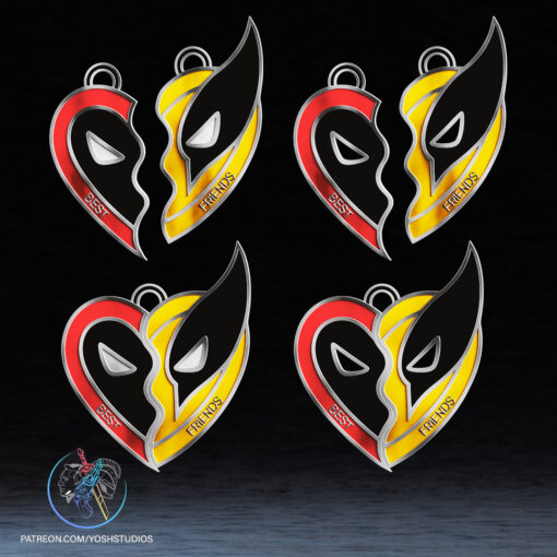 Wolverine & Deadpool Necklace 3D Printer File STL - Image 4