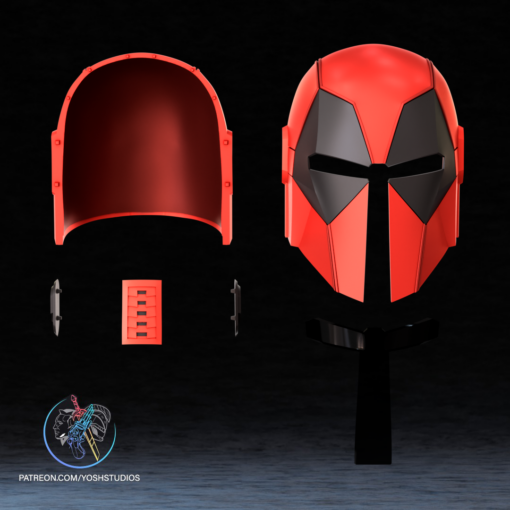 Mando Deadpool Helmet 3D Printer STL File - Image 6