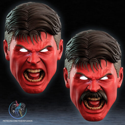 Red Hulk Mask 3D Printer STL File - Image 7