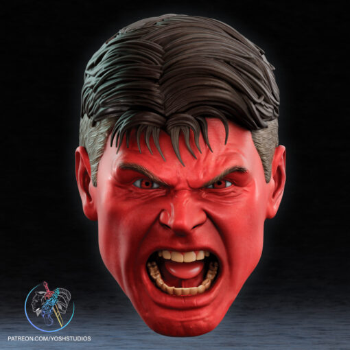 Red Hulk Mask 3D Printer STL File - Image 2