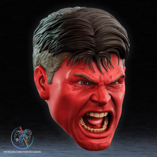 Red Hulk Mask 3D Printer STL File - Image 3