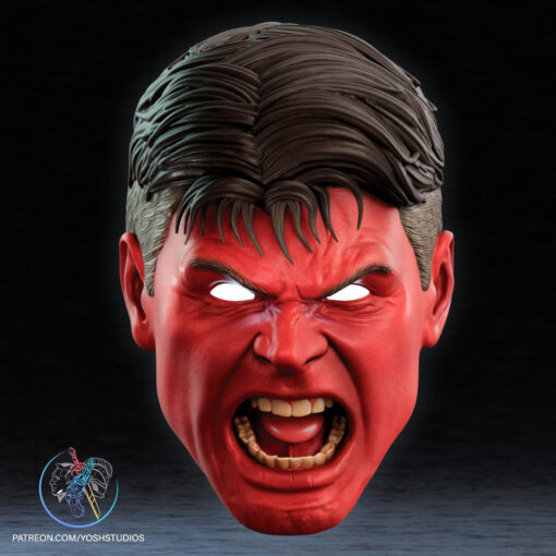 Red Hulk Mask 3D Printer STL File - Image 10