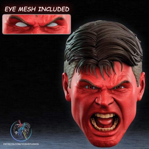 Red Hulk Mask 3D Printer STL File - Image 8