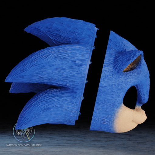 Sonic Movie Mask 3D Printer STL File - Image 11