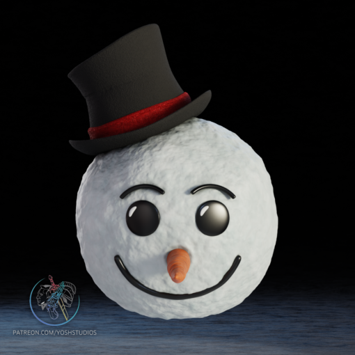 Snowman Helmet 3D Printer STL File - Image 2