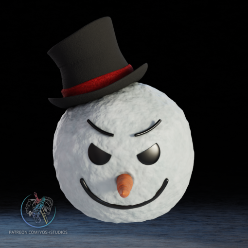 Snowman Helmet 3D Printer STL File - Image 3