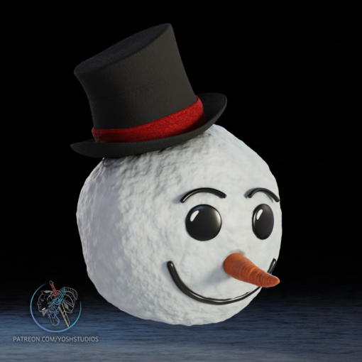 Snowman Helmet 3D Printer STL File - Image 4