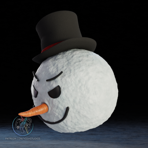 Snowman Helmet 3D Printer STL File - Image 5