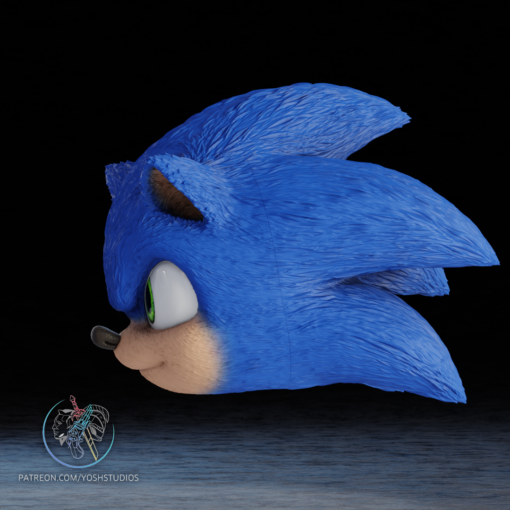 Sonic Movie Mask 3D Printer STL File - Image 6