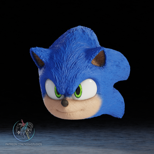 Sonic Movie Mask 3D Printer STL File - Image 2