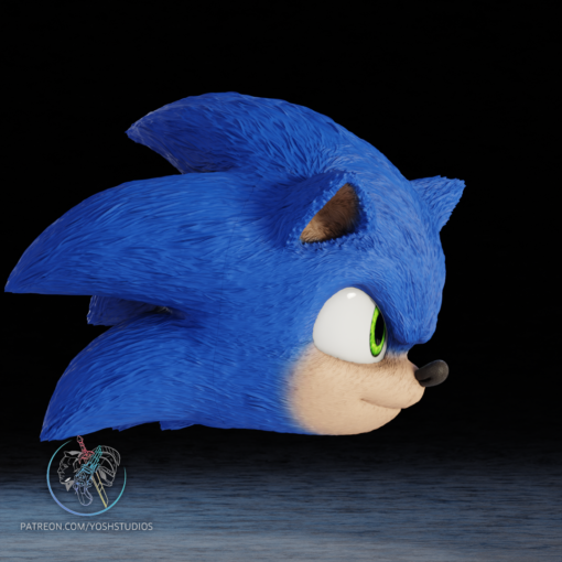 Sonic Movie Mask 3D Printer STL File - Image 5