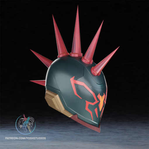 Spider-Punk Helmet 3D Printer STL File - Image 2