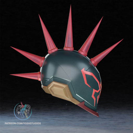 Spider-Punk Helmet 3D Printer STL File - Image 3