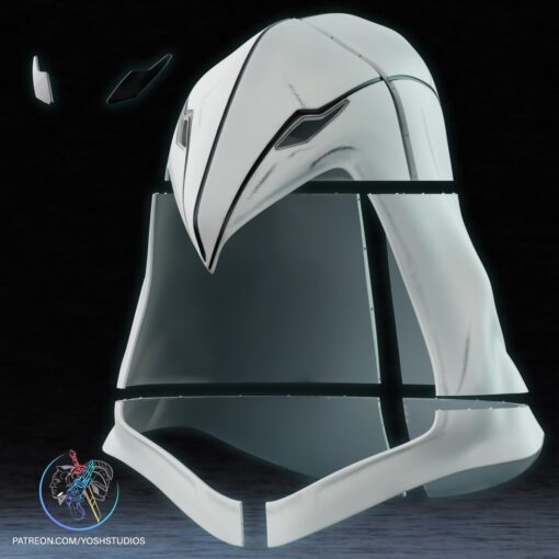 Moon Knight Marvel Rivals Helmet 3D Printer STL File - Image 10