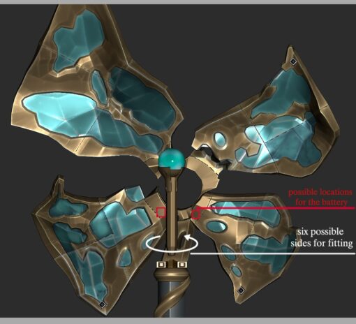 Jayce Corrupted Hammer 3D Printer STL File - Image 12