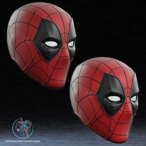 Spider-Pool Helmet 3D Printer STL File - Image 2