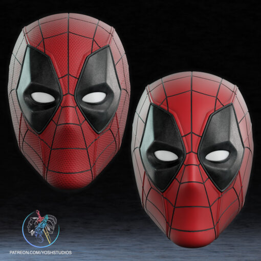 Spider-Pool Helmet 3D Printer STL File - Image 3