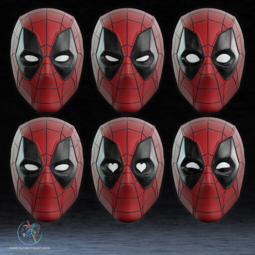 Spider-Pool Helmet 3D Printer STL File - Image 6