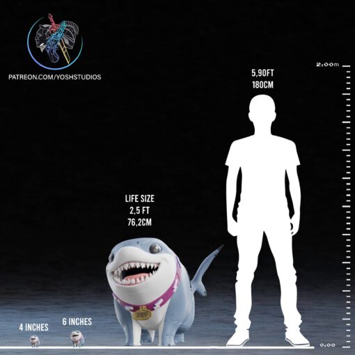 Life Size Jeff the Land Shark 3D Printer File STL - Image 2