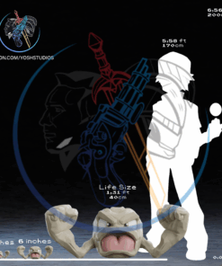 Alternative view of Life Size #0074 3D Printer STL File