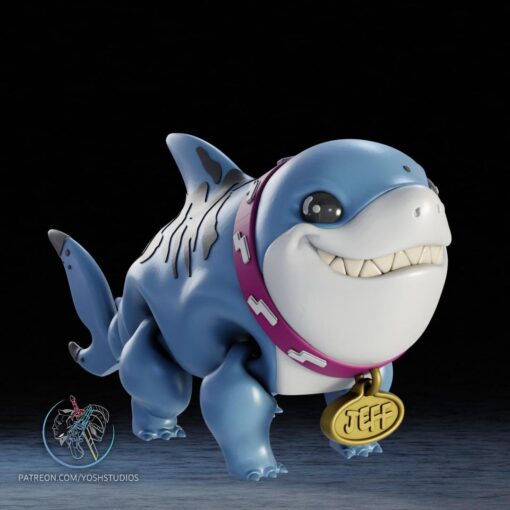 Jeff the Land Shark Flexi 3D Printer File STL - Image 3