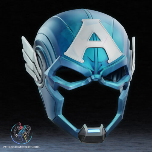 Captain America Rivals Mask 3D Printer STL File - Image 2