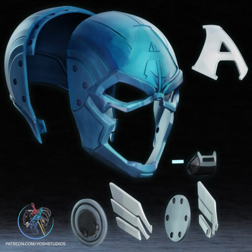 Captain America Rivals Mask 3D Printer STL File - Image 5