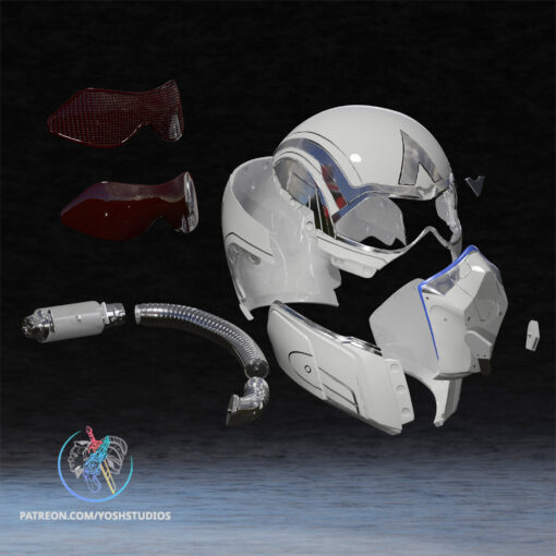 Captain America 4 Hypersonic Mask 3D Printer STL File - Image 9