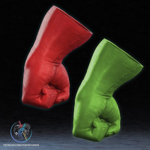 Red Hulk Hands 3D Printer STL File