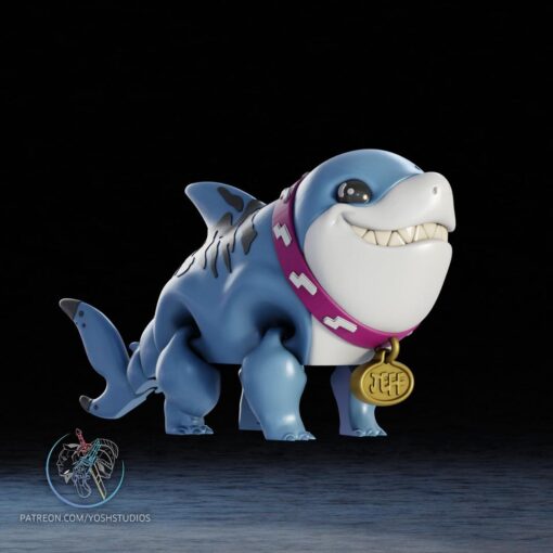 Jeff the Land Shark Flexi 3D Printer File STL - Image 4