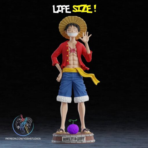 Life Size Luffy 3D Printer STL File