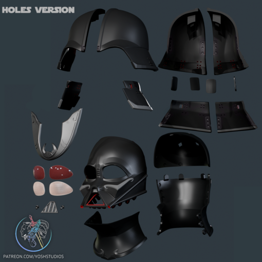 Samurai Vader Helmet 3D Printer STL File - Image 9