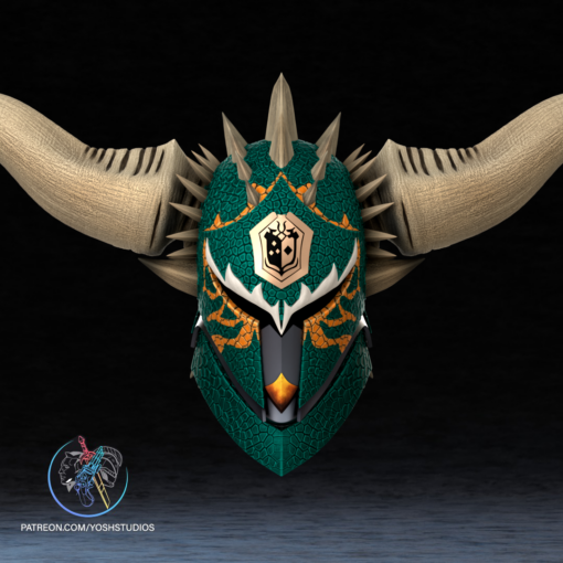 MH Nergigante Helmet 3D Printer File STL