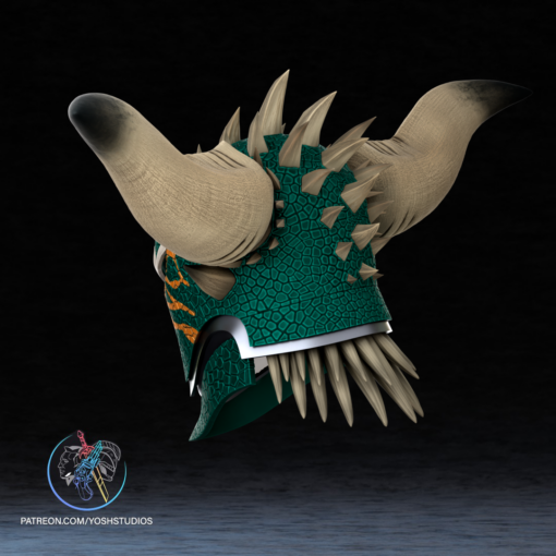 MH Nergigante Helmet 3D Printer File STL - Image 4