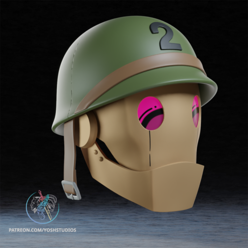 G.I. Robot Helmet 3D Printer STL File - Image 3