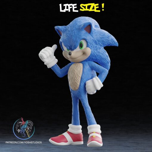 Life-Size Sonic Complete Bundle 3D Printer File STL (Shadow and Knuckles) - Image 2