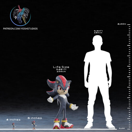 Life-Size Sonic Complete Bundle 3D Printer File STL (Shadow and Knuckles) - Image 12