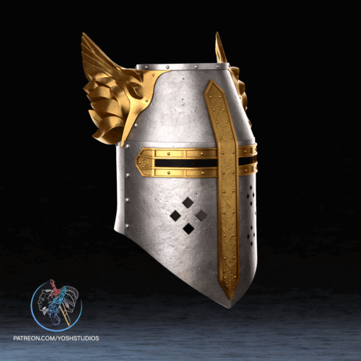 Oblivion Crusader Helmet 3D Printer STL File - Image 2