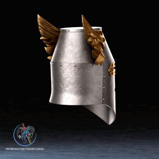Oblivion Crusader Helmet 3D Printer STL File - Image 3