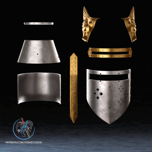 Oblivion Crusader Helmet 3D Printer STL File - Image 5