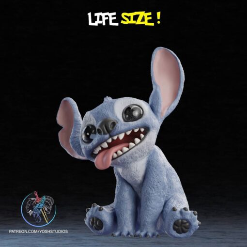 Life-Size Movie Blue Alien Dog 3D Printer File STL - Image 4