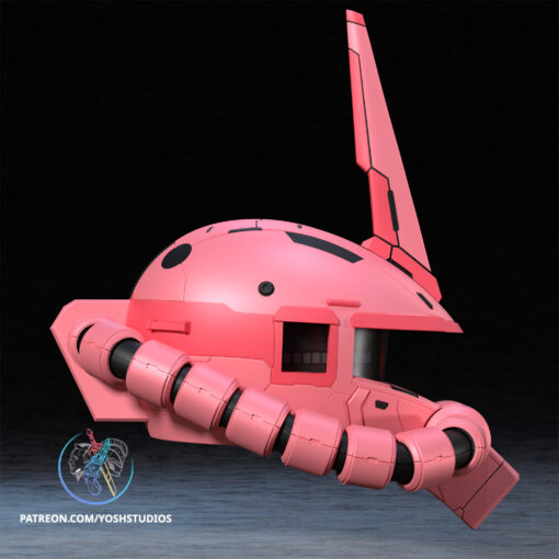 Zaku Helmet 3D Printer File STL - Image 3