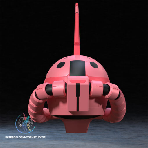 Zaku Helmet 3D Printer File STL - Image 5