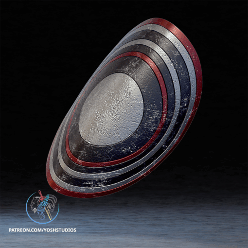 Bent US Agent Shield Thunderbolts 3D Printer STL File - Image 2